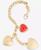 color Charms - Heart Hangoff Gold/red 0