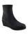 color Black Stretch Pebbled Faux Leather - Polyurethane 1