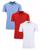 color Light Blue, Red and White 12