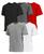 color Black-Charcoal-Red-Heather Grey-White 0