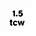 color 1.5 TCW 1