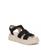 color Black Linen Texture Faux Leather 1