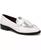 color White/Silver Faux Leather 6