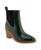 color Green Patent Crinkled Faux Leather-Polyurethane 1