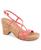 color Coral Patent Faux Leather/Cork 2