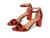 color Orange Metallic Snake Print Leather 18
