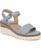 color Light Denim Blue Embossed Faux Leather 4