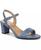 color Denim Blue Metallic Twill Faux Leather 15