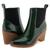 color FIR GREEN PATENT CRINKLED FAUX LEATHER 1