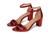 color Red Metallic Snake Print Leather 22