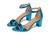 color Blue Metallic Snake Print Leather 3