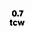 color 0.7 TCW 0
