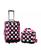 color Pink & White Dots on Black 12