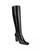color Black Snake Print Faux Leather 0