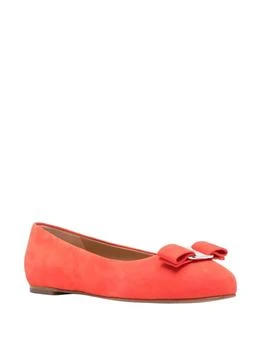 Salvatore Ferragamo | Women's Logo-Plaque Ballerina Shoes In Orange