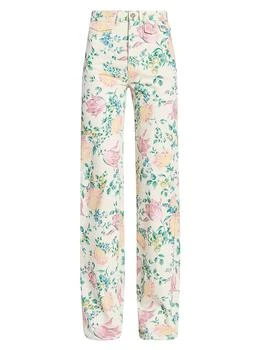 Chloé | Floral Twill Cotton Slim-Fit Jeans