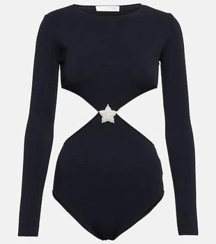 Valentino | Embellished cut-out bodysuit