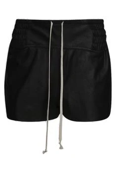 Rick Owens | Rick Owens Concordian Drawstring Leather Shorts