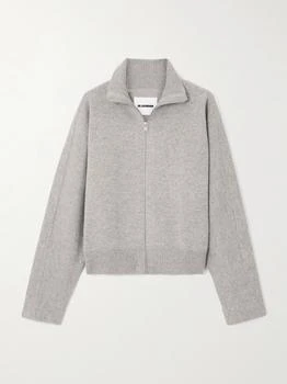Jil Sander | Turtleneck Wool-blend Cardigan - Light gray