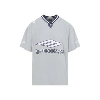 Balenciaga | Balenciaga 3B V-Neck Oversized Football T-Shirt