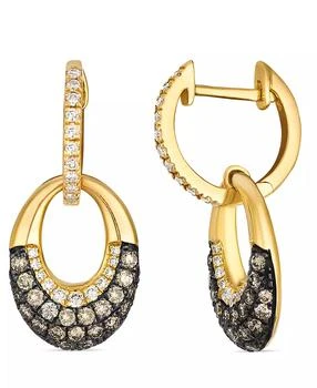 Le Vian | Vanilla and Chocolate Drop Earrings (0.62 ct. t.w) in 14K Honey Gold