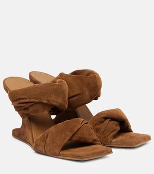 Rick Owens | Twisted Cantilever 80 suede mules