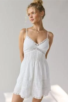 LoveShackFancy Docila Heritage Lace-Trim Cotton Mini Dress