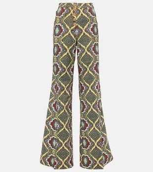 ETRO | Printed high-rise wide-leg jeans