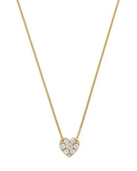 Bloomingdale's | Diamond Heart Pendant Necklace in 14K Yellow Gold, 0.50 tcw