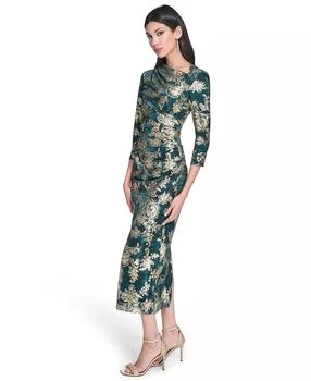 Women's Metallic Crinkle Knit Dress