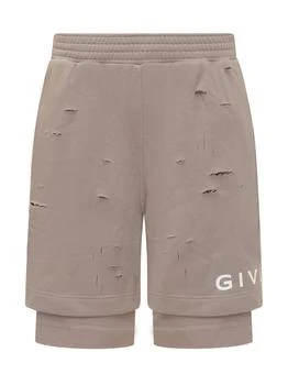Givenchy | Givenchy Destroyed Effect Bermuda Shorts