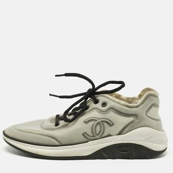 Chanel | Chanel Light Grey Mesh CC Low Top Sneakers Size 44