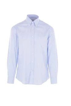 Brunello Cucinelli | Brunello Cucinelli Striped Curved Hem Shirt