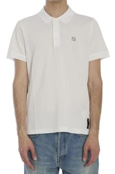 Fendi | Fendi Logo Plaque Short-Sleeve Polo Shirt