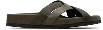 Tom Ford | Khaki Smooth & Supple Grain Leather Sandals