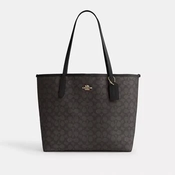 Coach City Tote Bag In Signature Canvas