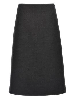 Jil Sander | Jil Sander High-Waisted Zipped Midi Skirt