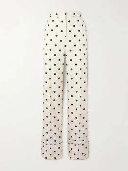 Valentino | Polka-dot Silk-crepe Wide-leg Pants  - IT36