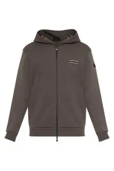 Moncler | Moncler Logo Embroidered Zip-Up Hoodie