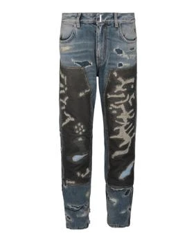 Givenchy | Distressed Patchwork Straight-Leg Jeans