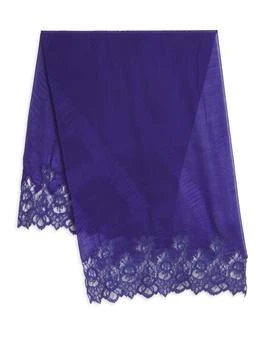 Valentino | Lace-Trim Cashmere Scarf