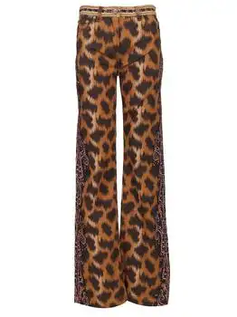 ETRO | Etro Animalier Embroidered Flared Jeans