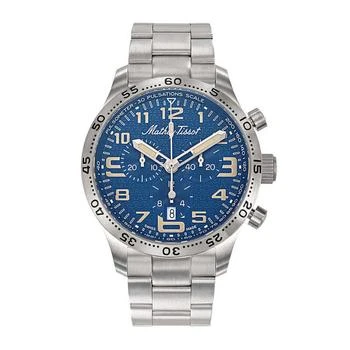 Mathey-Tissot Type 21 Titanium Chronograph Quartz Blue Dial Men
s Watch H1821CHT2