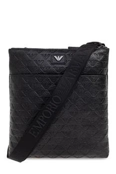 Emporio Armani Emporio Armani Logo Embossed Messenger Bag