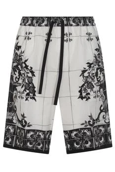 Dolce & Gabbana | Dolce & Gabbana Majolica-Printed Poplin Shorts