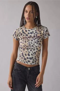 Urban Outfitters St. Moritz Snow Leopard Graphic Baby Tee