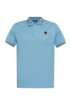 Versace | Versace Medusa-Embroidered Short-Sleeved Polo Shirt
