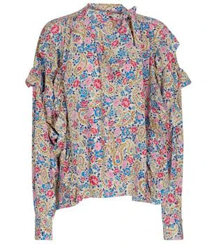Isabel Marant | Libelzia floral stretch-silk blouse