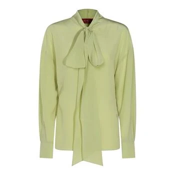 Gucci | Gucci Neck Bow Crêpe De Chine Shirt