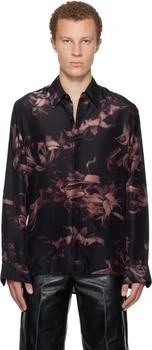 Dries Van Noten | Black Nerine All-Over Print Shirt